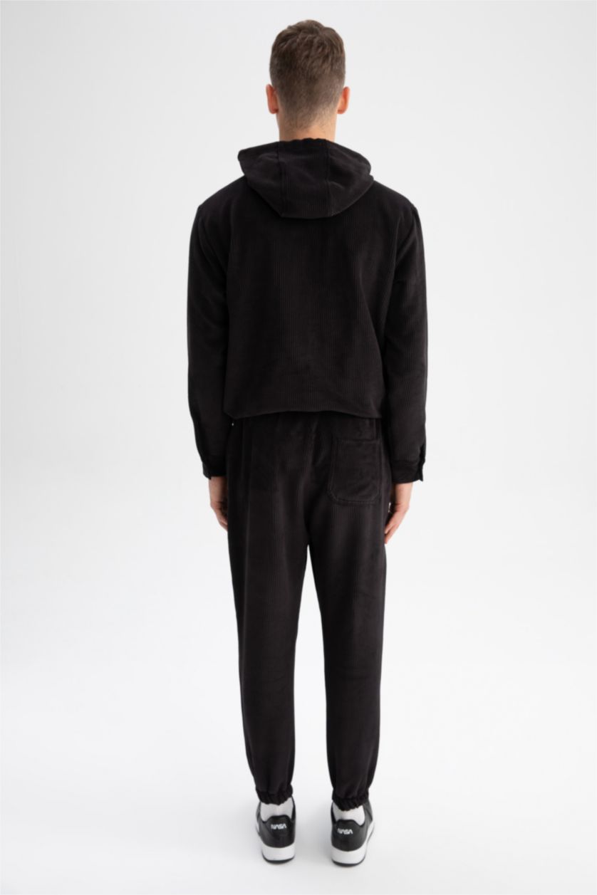 Erkek Siyah Regular Jogger Pantolon