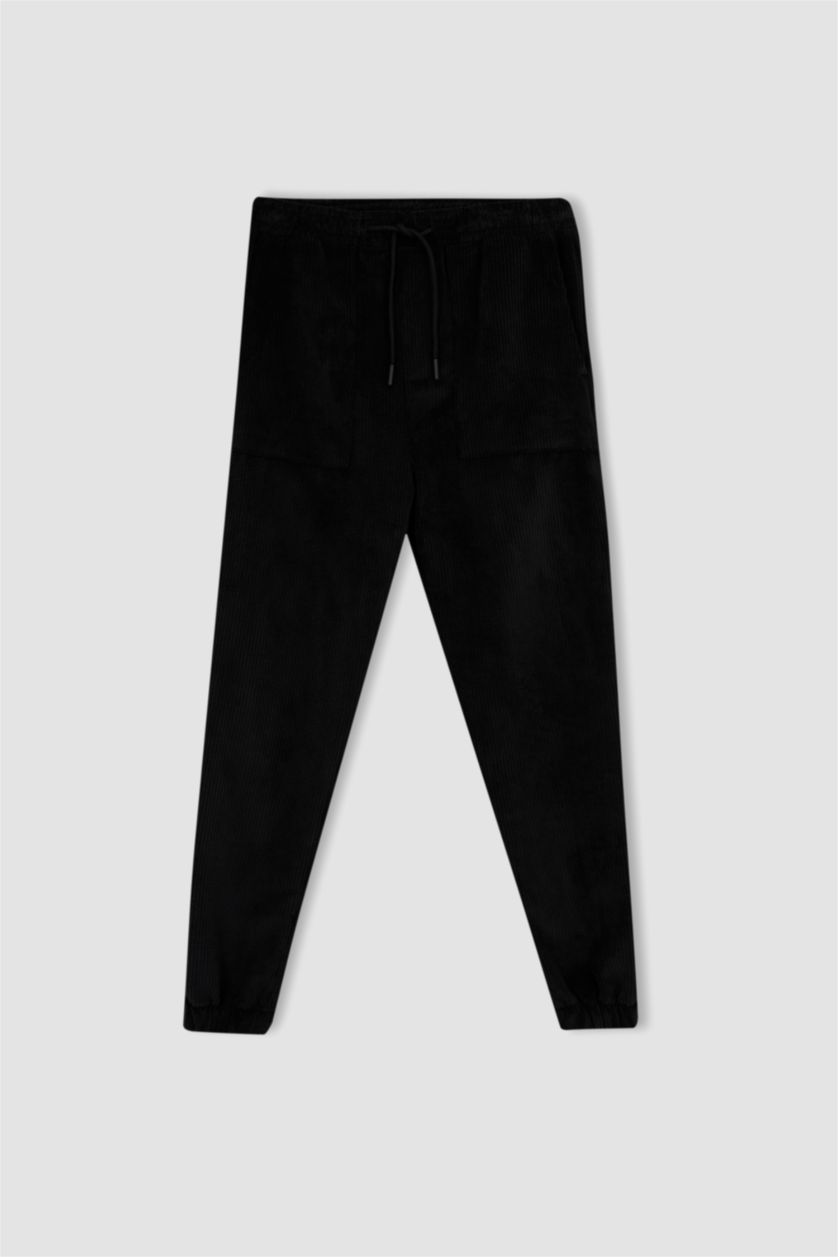 Erkek Siyah Regular Jogger Pantolon
