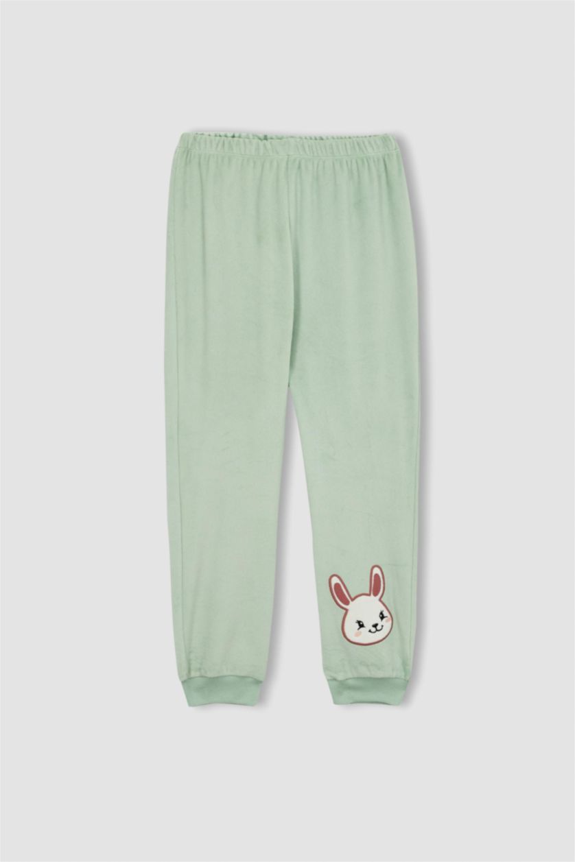 GIRLS & TEENS Mint Girls Long Sleeve Velvet Pajamas Set