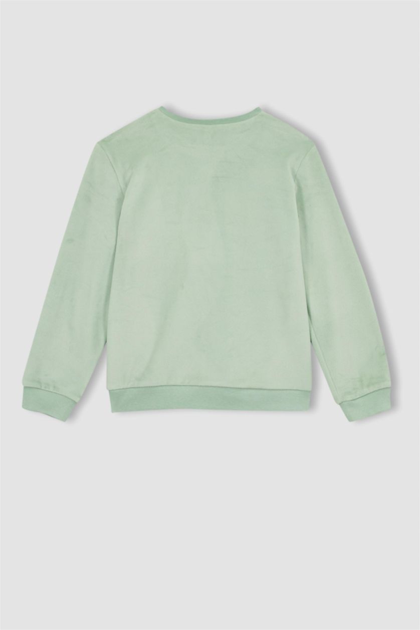 GIRLS & TEENS Mint Girls Long Sleeve Velvet Pajamas Set