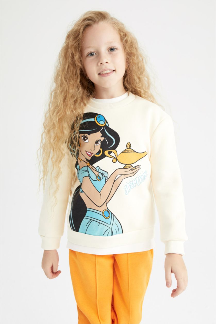 بنات بيج فاتح سويت شيرت بناتي قصة عادية من Disney Princess
