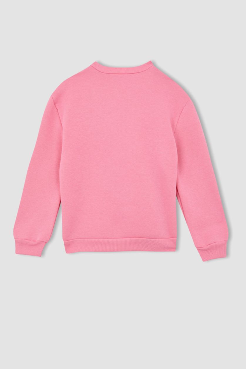 FILLES Rose Sweat-shirt Disney Princess à col rond avec intérieur doux pour Fille