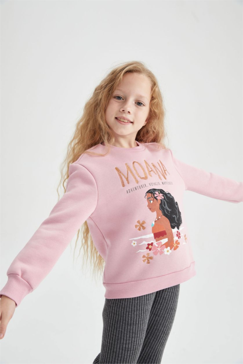 GIRLS & TEENS Lilac Girl Disney Princess Crew Neck Soft Feather Sweatshirt