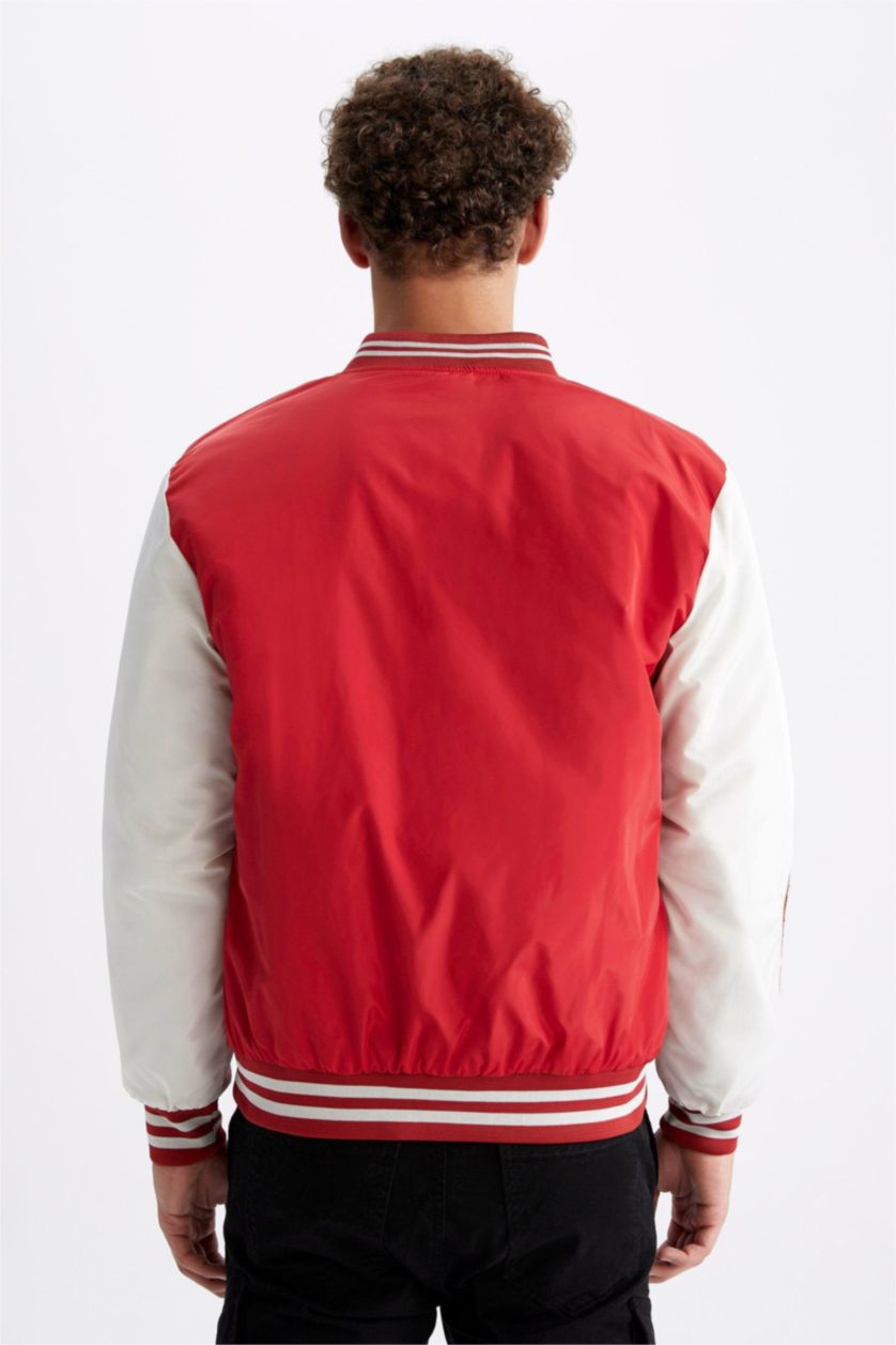 Мужчины Красный Куртка бомбер оверсайз