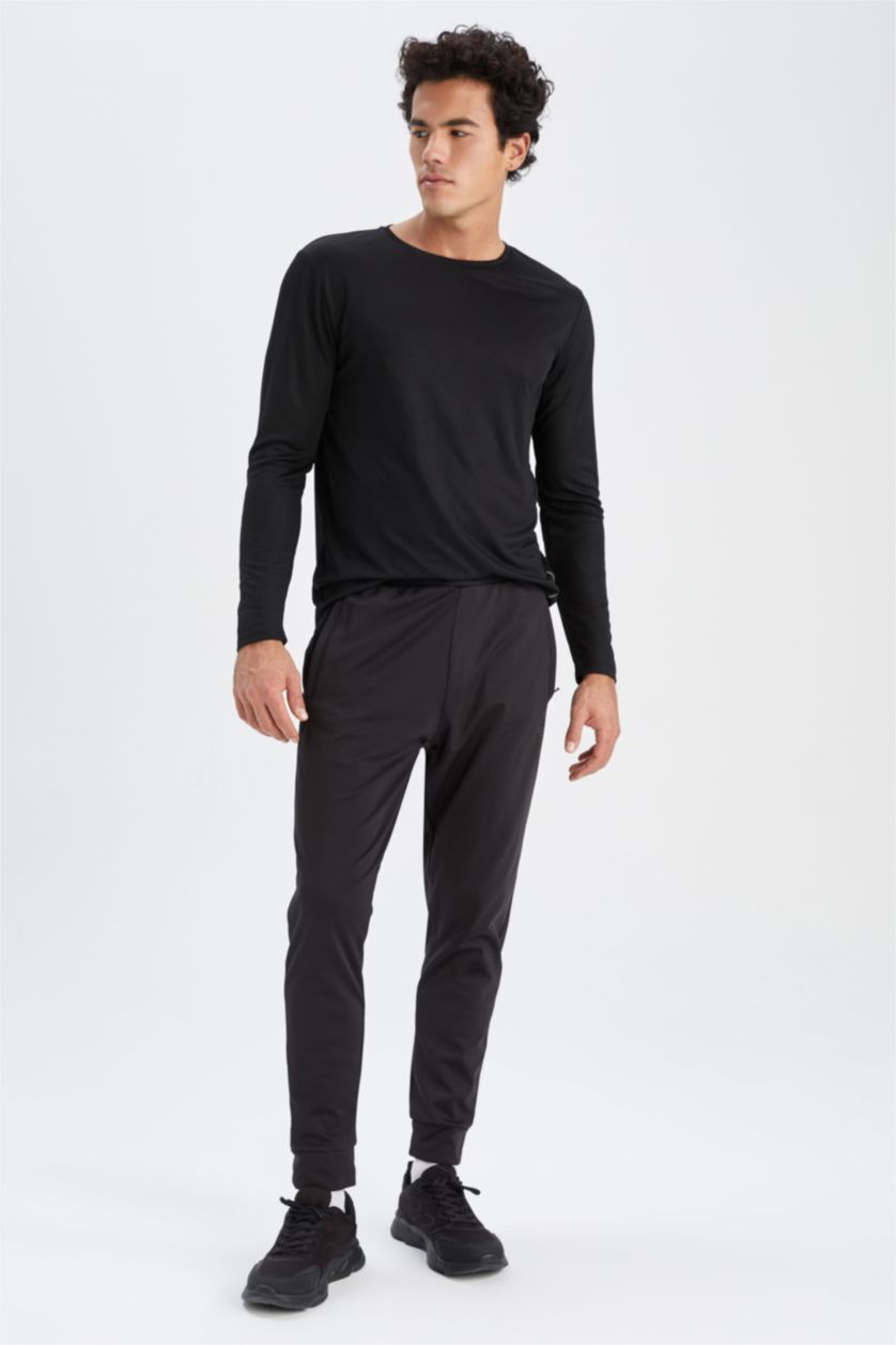 MAN Black Defacto Fit Slim Fit Sports Jogger Sweatpants