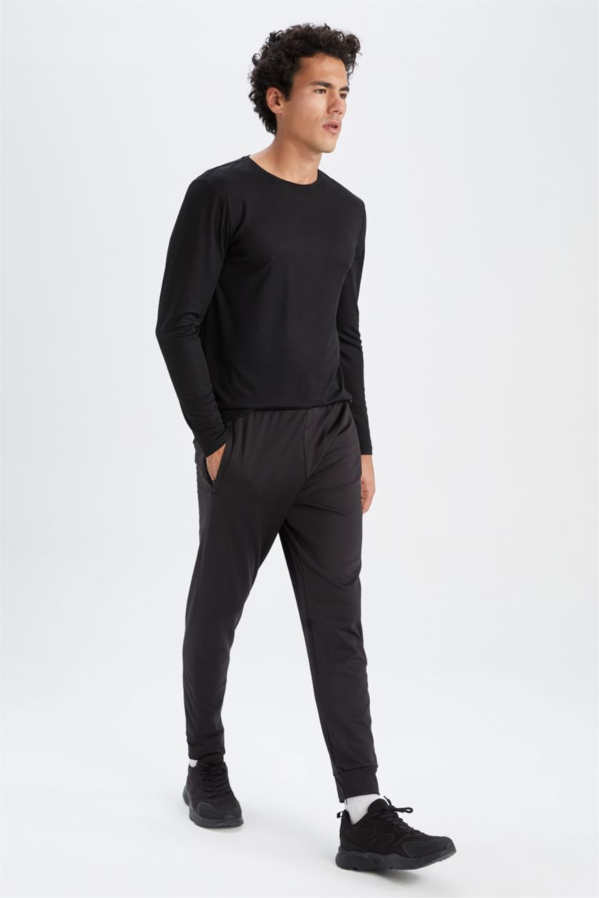 MAN Black Defacto Fit Slim Fit Sports Jogger Sweatpants