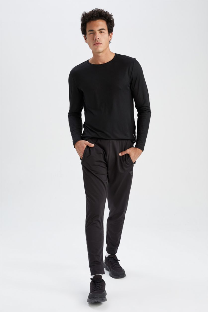 MAN Black Defacto Fit Slim Fit Sports Jogger Sweatpants