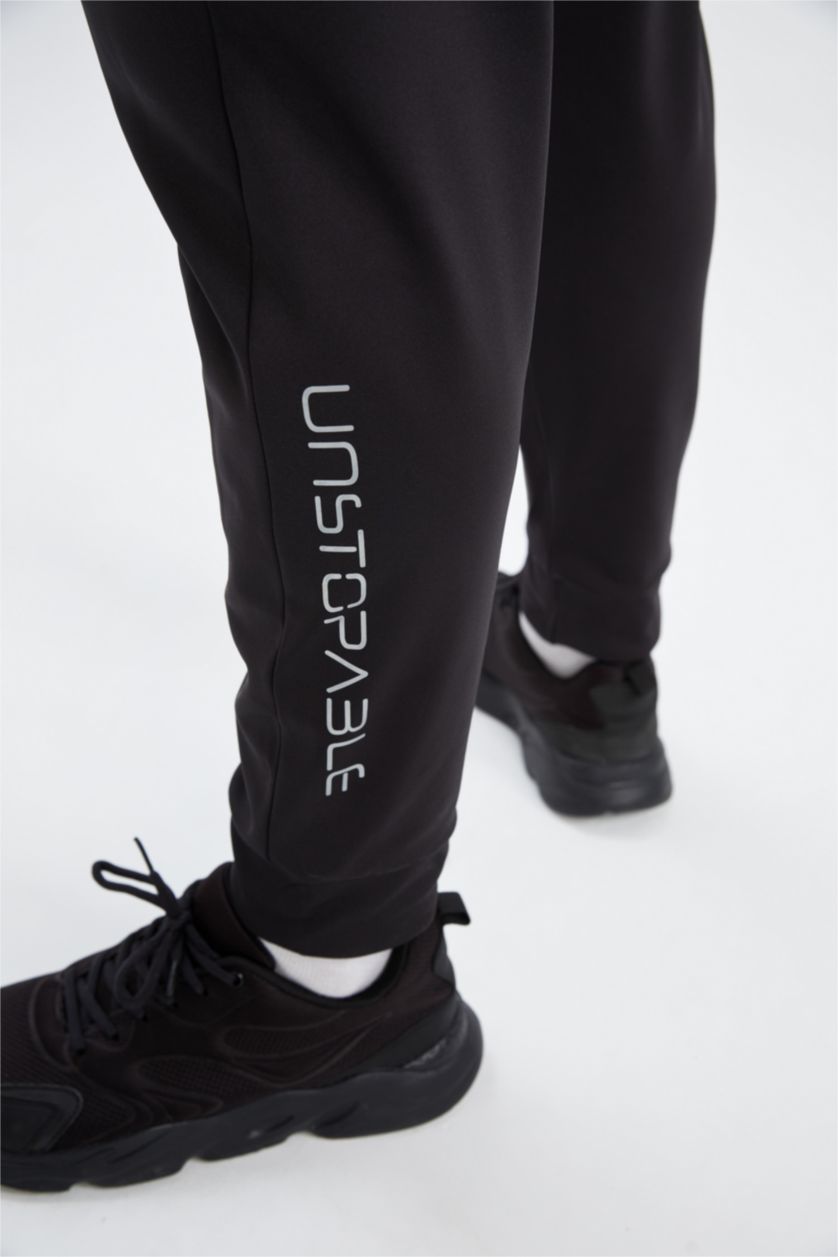 MAN Black Defacto Fit Slim Fit Sports Jogger Sweatpants