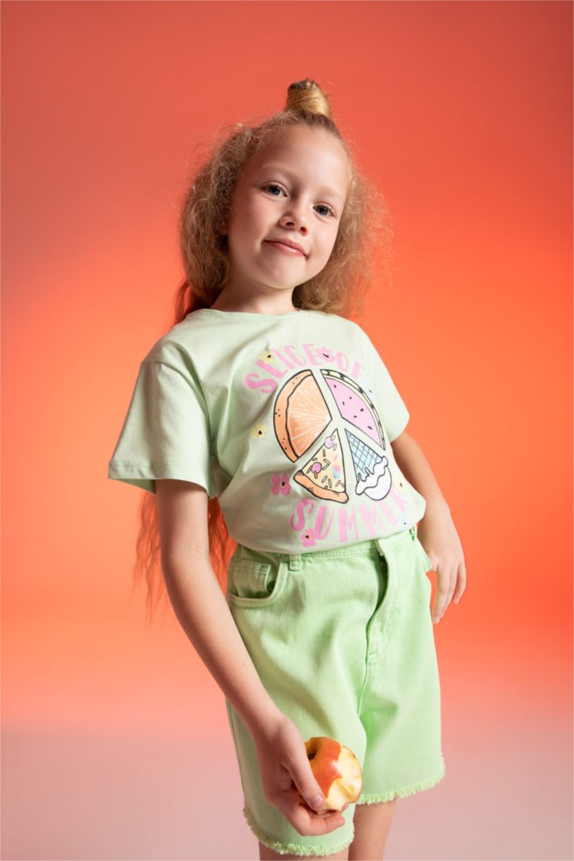 GIRLS & TEENS Green Girl Mom Fit Shorts