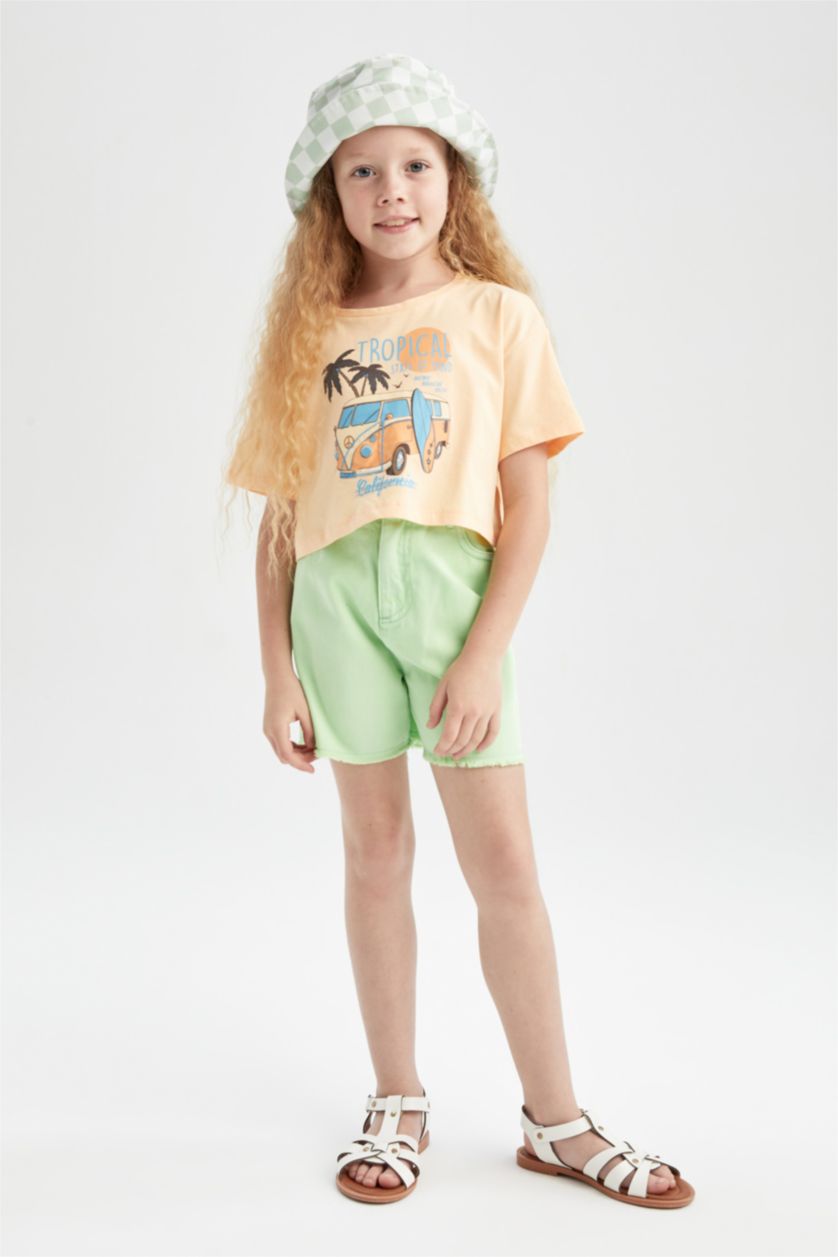 GIRLS & TEENS Green Girl Mom Fit Shorts