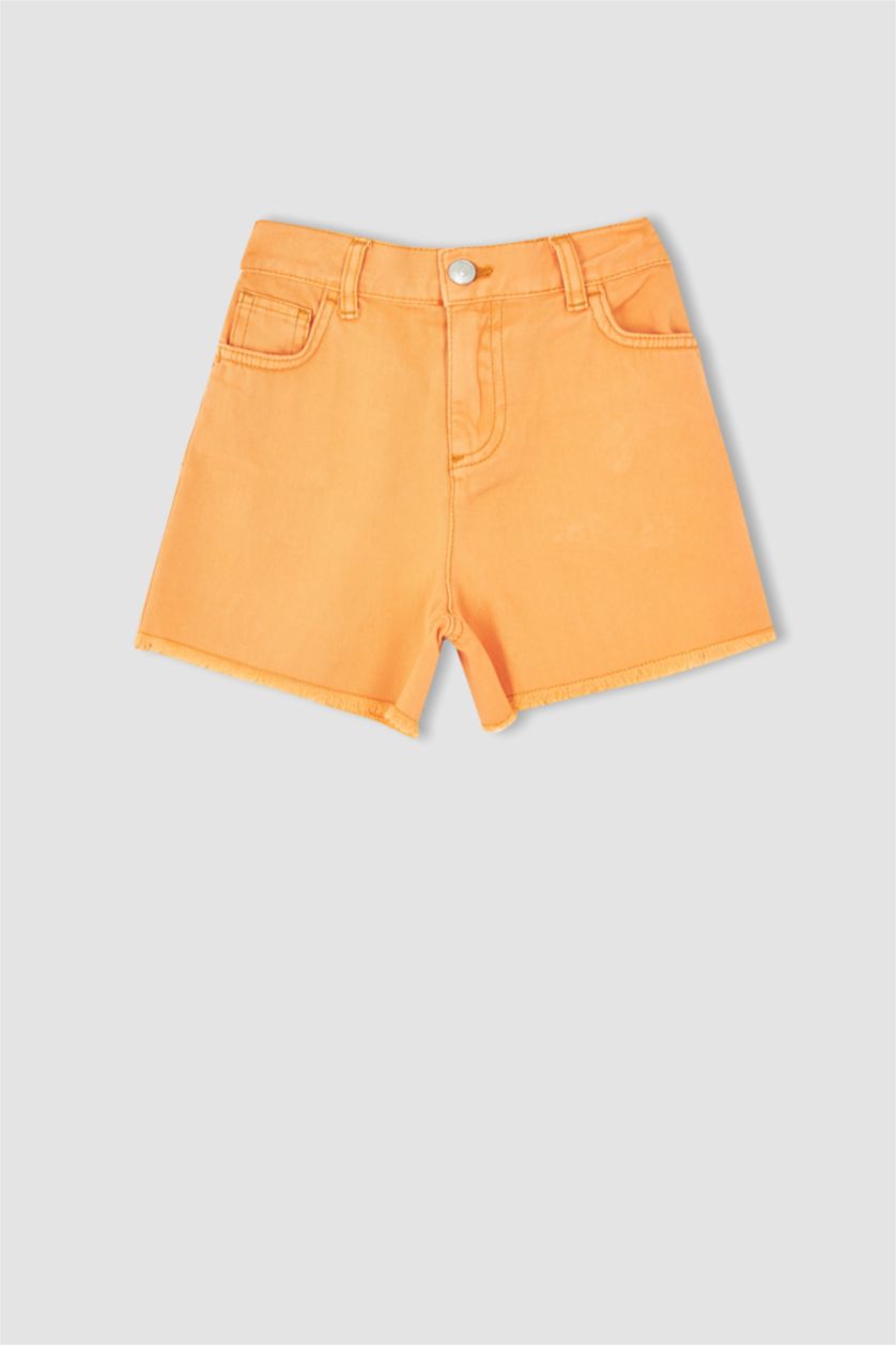 FILLES Orange Short Coton