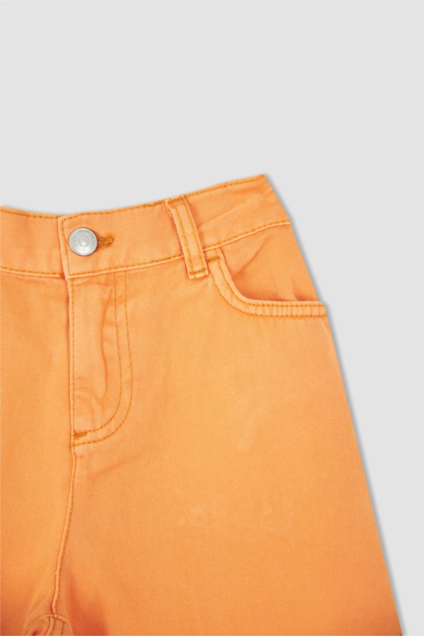 FILLES Orange Short Coton