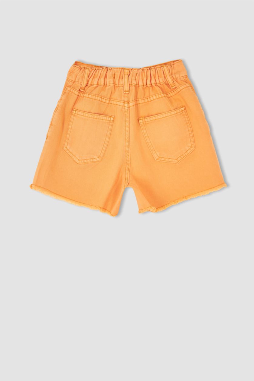 FILLES Orange Short Coton