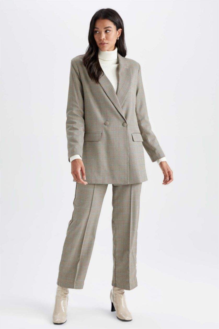 نساء بني فاتح Straight Fit Trousers