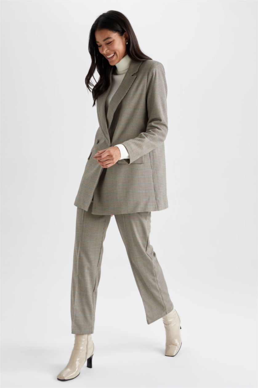 نساء بني فاتح Straight Fit Trousers