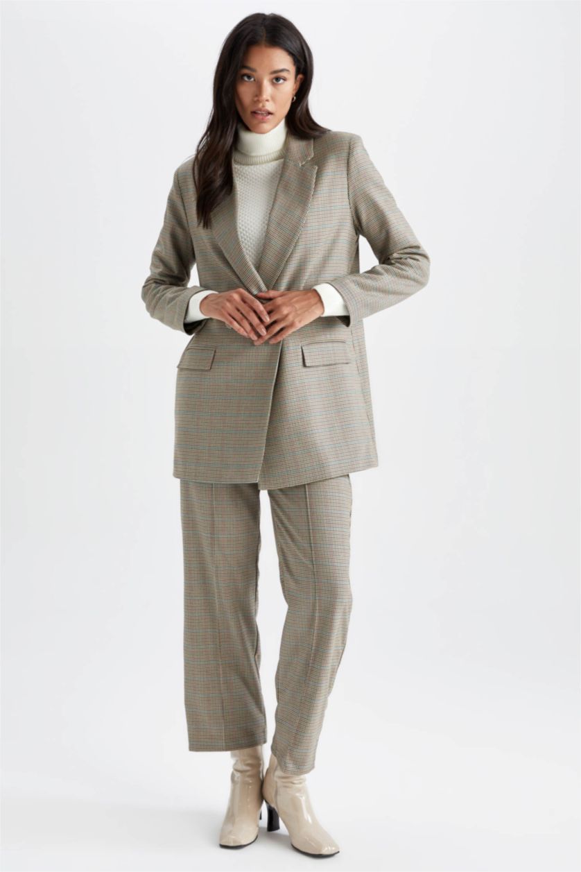 نساء بني فاتح Straight Fit Trousers