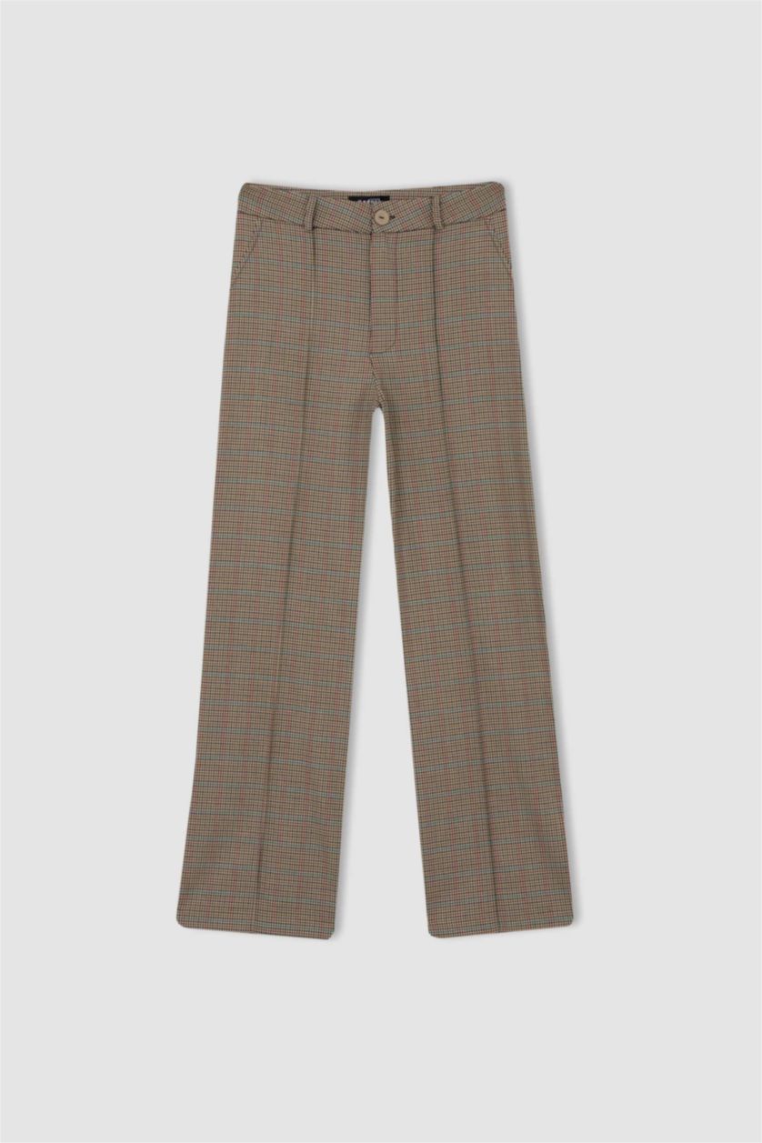 نساء بني فاتح Straight Fit Trousers