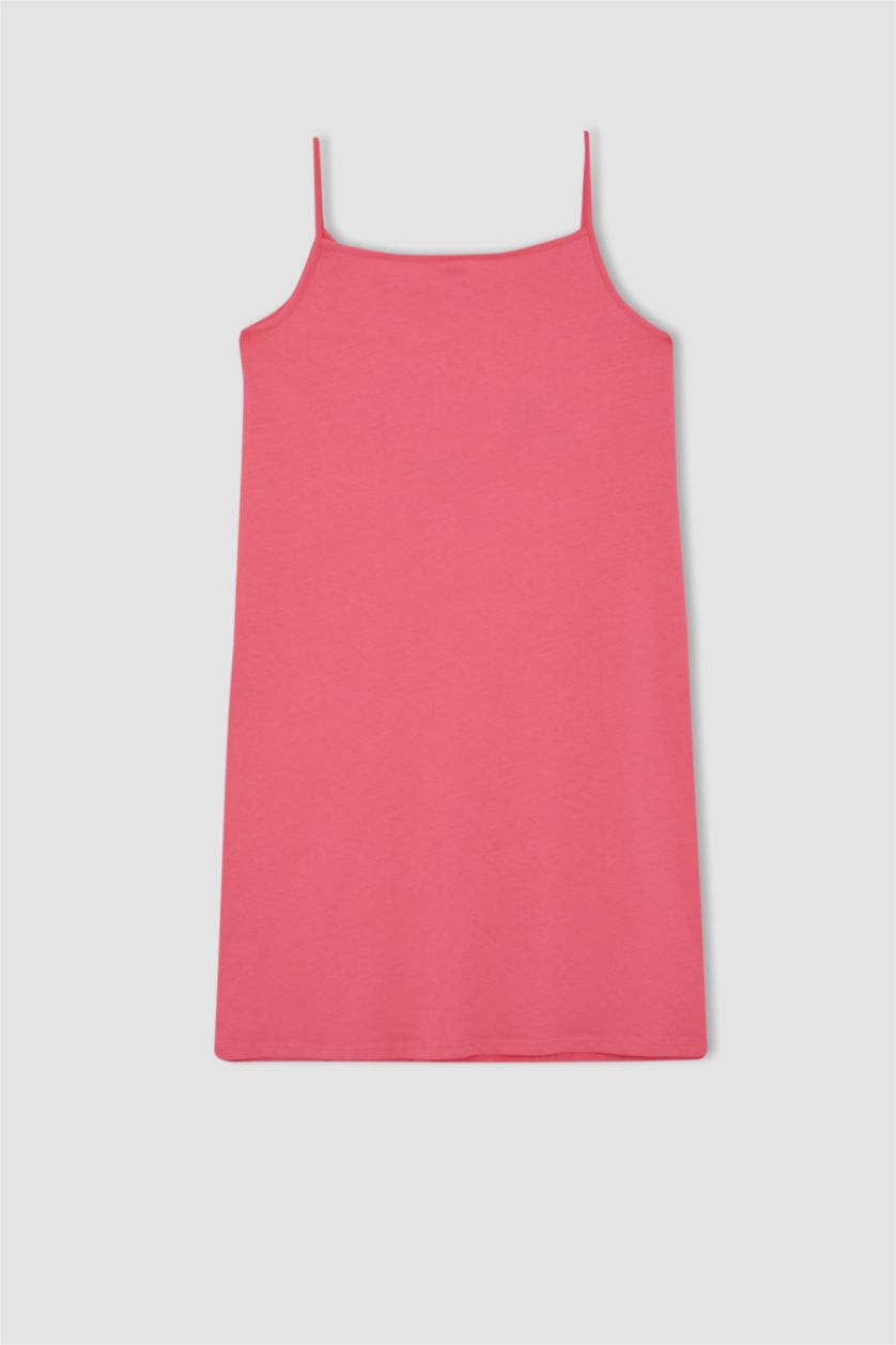 Woman Pink Regular Fit Cotton Knitted Dress