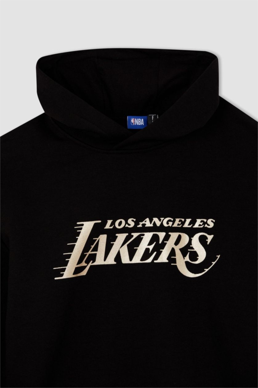 MAN Black Comfort Fit NBA Los Angeles Lakers Licensed Sweatshirt
