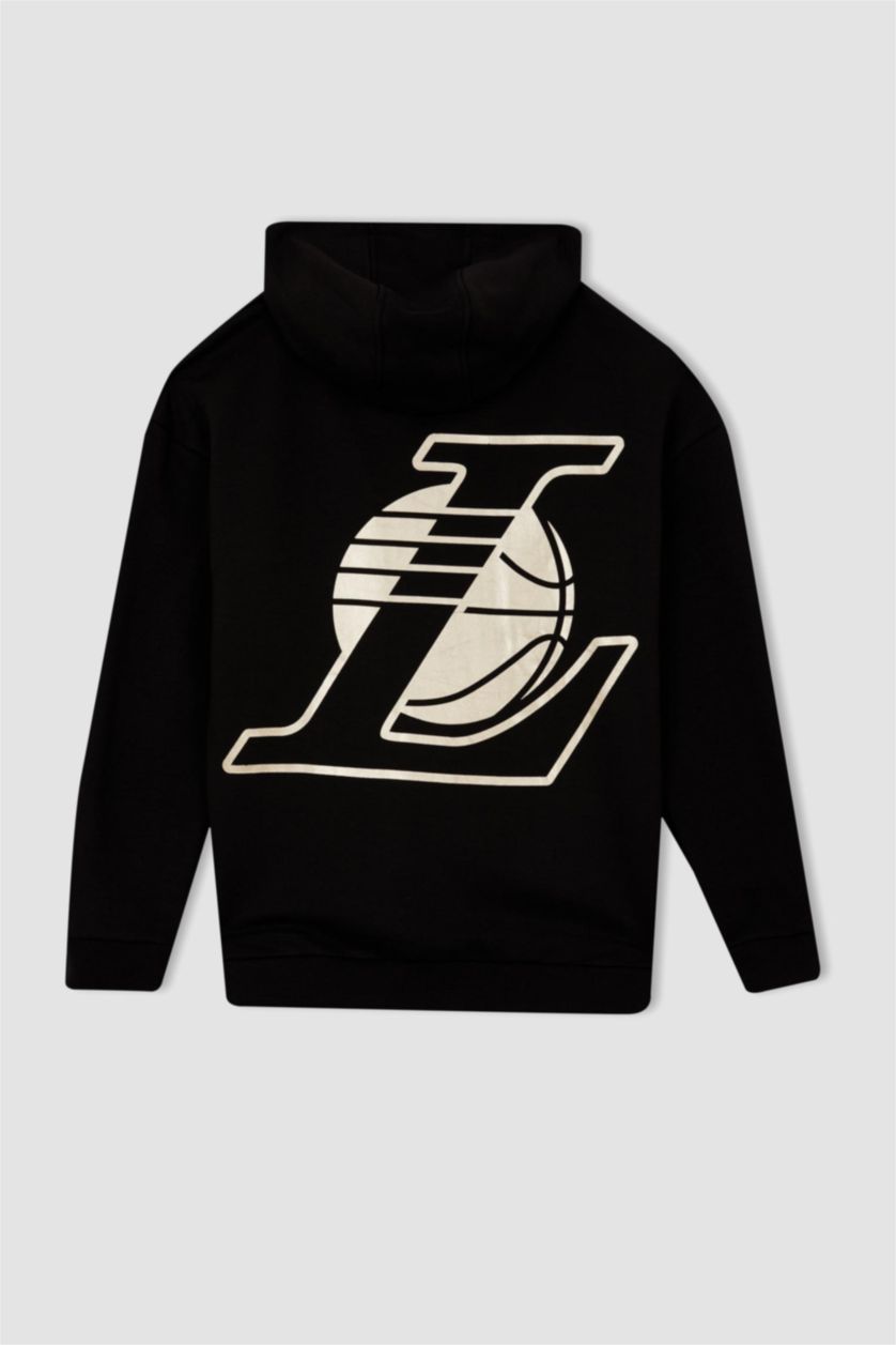 MAN Black Comfort Fit NBA Los Angeles Lakers Licensed Sweatshirt