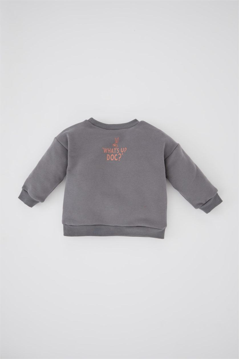 BABY BOY Grey قماش سميك قصة عادية