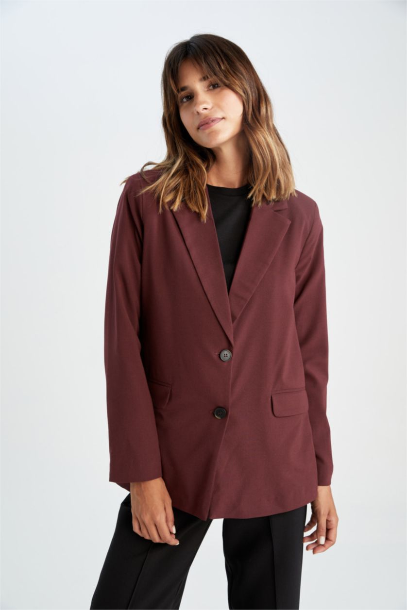 WOMAN Bordeaux Relax Fit Basic Blazer