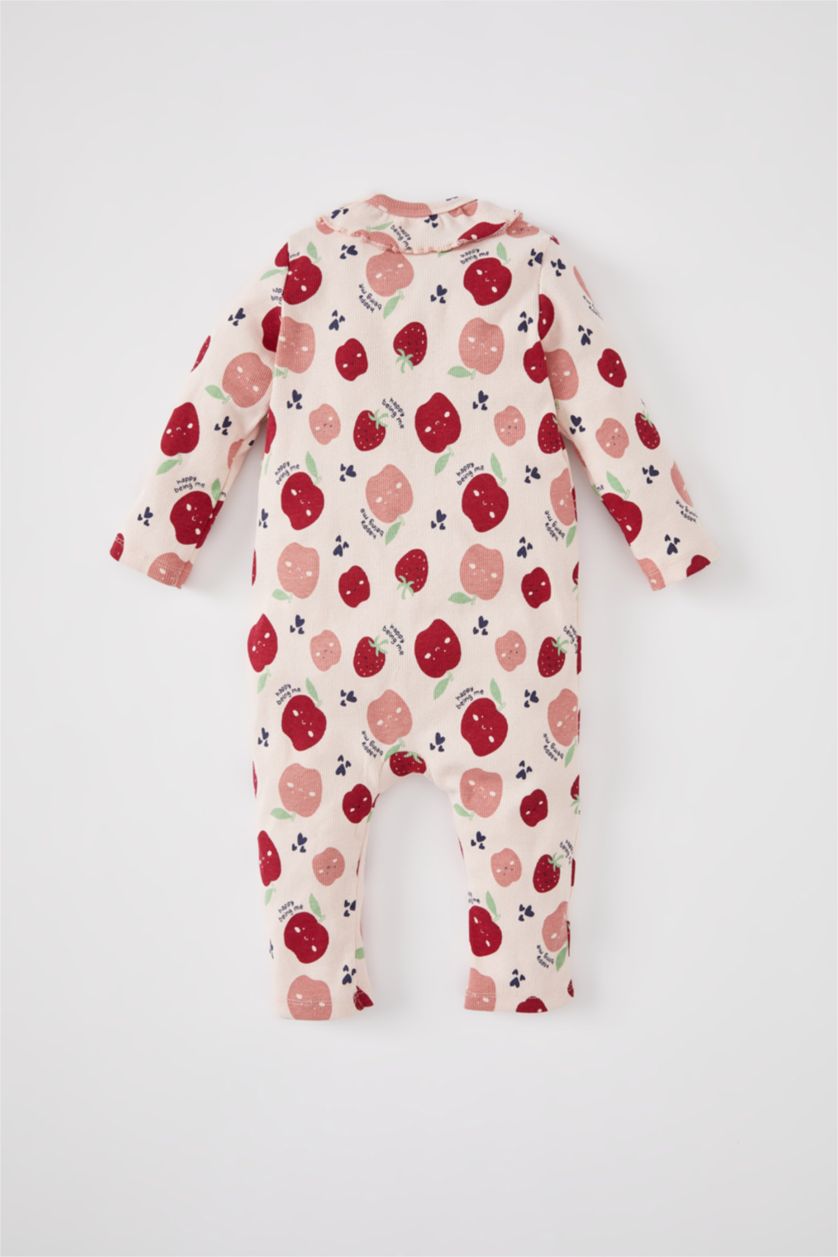 BÉBÉ FILLE Rose Clair Combinaison camisole en velours côtelé à col ras du cou à motifs de fruits pour bébé fille