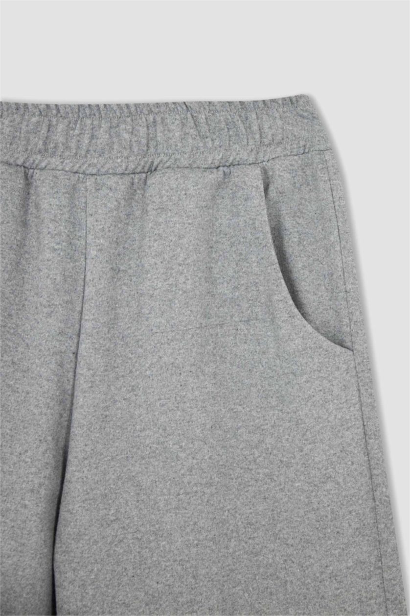 Kadın Açık Gri Coool Regular Fit Kargo Cepli Pantolon