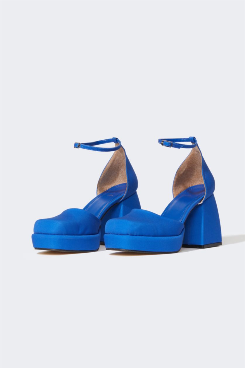 WOMAN Blue Women Single Strap High Heeled Shoes