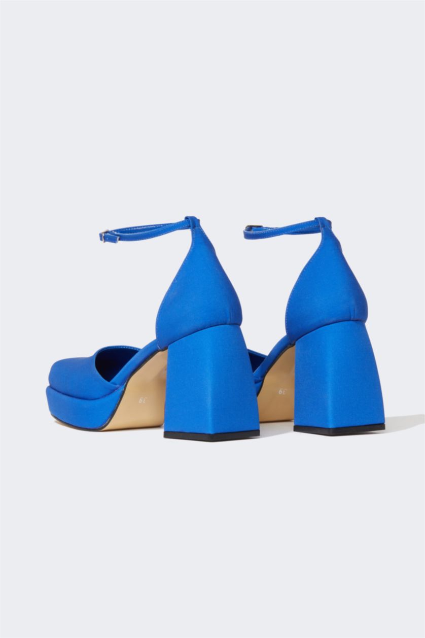 WOMAN Blue Women Single Strap High Heeled Shoes