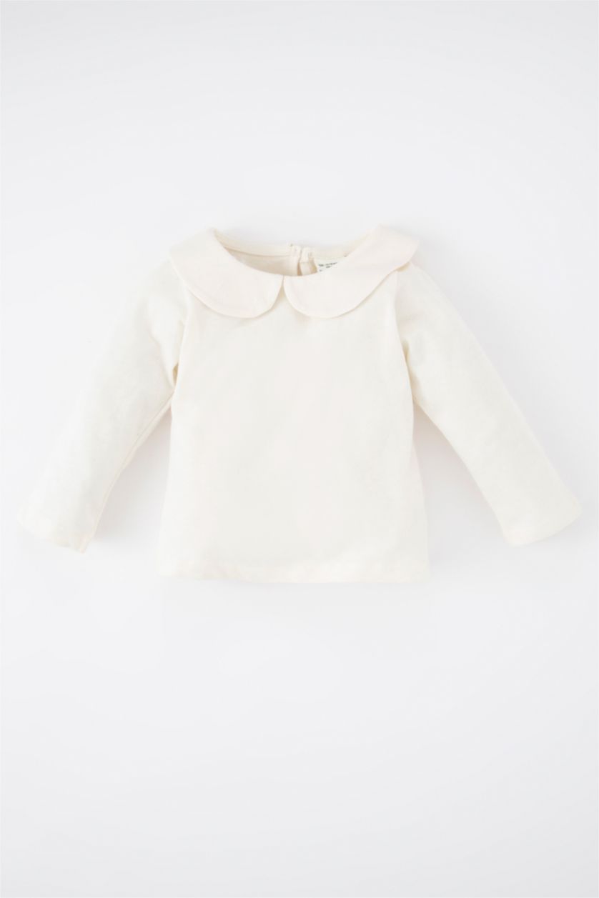 BABY GIRL Bordeaux 3 piece Regular Fit Baby Collar Plaid Set