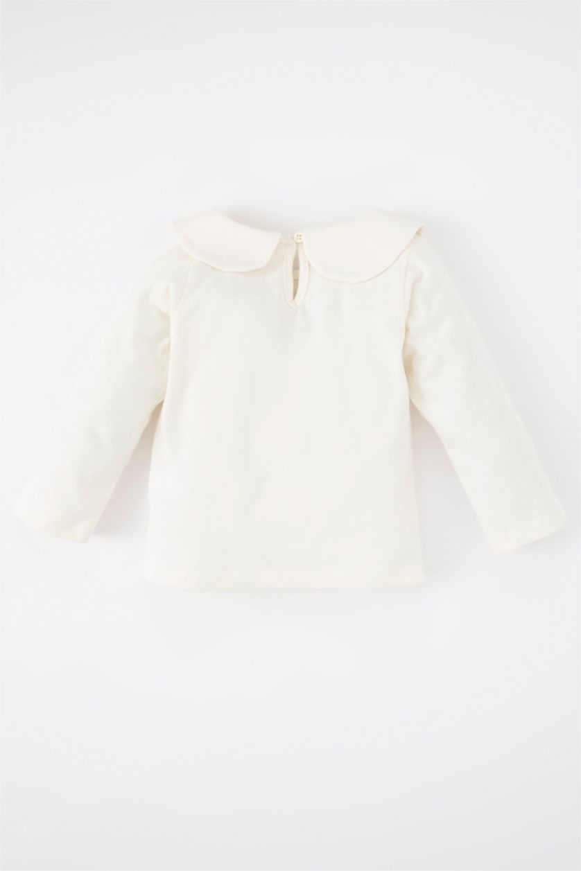 BABY GIRL Bordeaux 3 piece Regular Fit Baby Collar Plaid Set