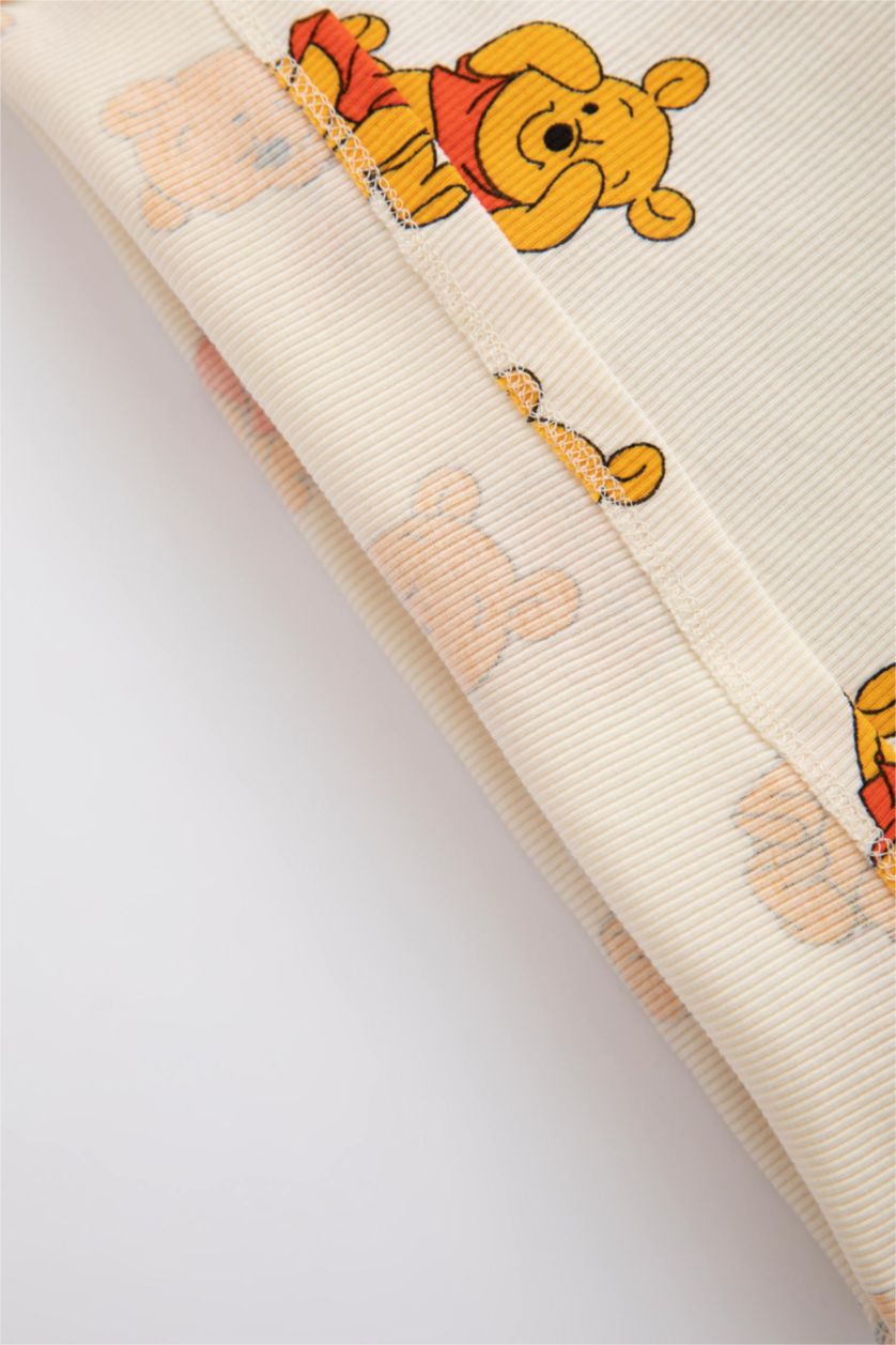 Erkek Bebek Bej Erkek Bebek Winnie The Pooh Fitilli Kaşkorse Uzun Kollu Pijama Takım