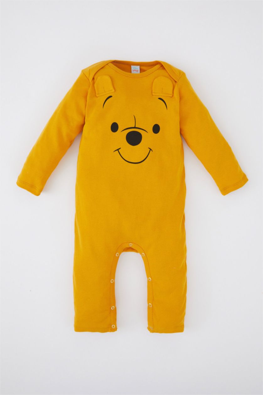 BABY BOY Yellow Ribana Regular Fit Crew Neck Winnie The Pooh Licensed Jumpsuit