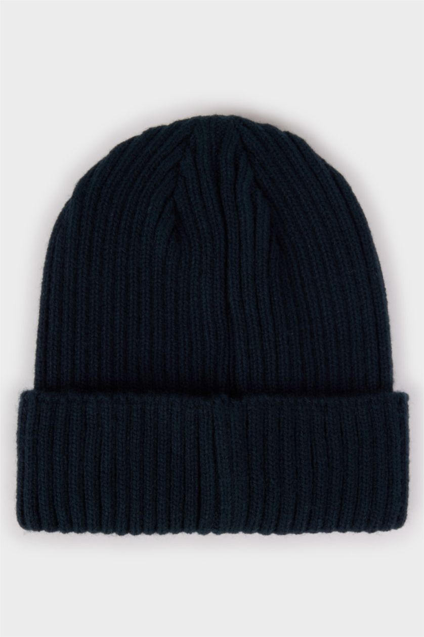 Erkek Bebek Lacivert Dokuma Etiketli Triko Bere Erkek Bebek