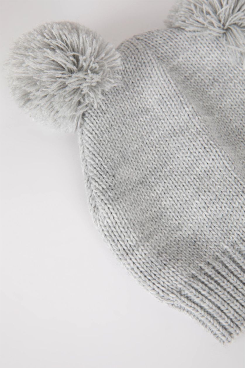 BABY BOY Grey Baby Boy Knitwear Beret