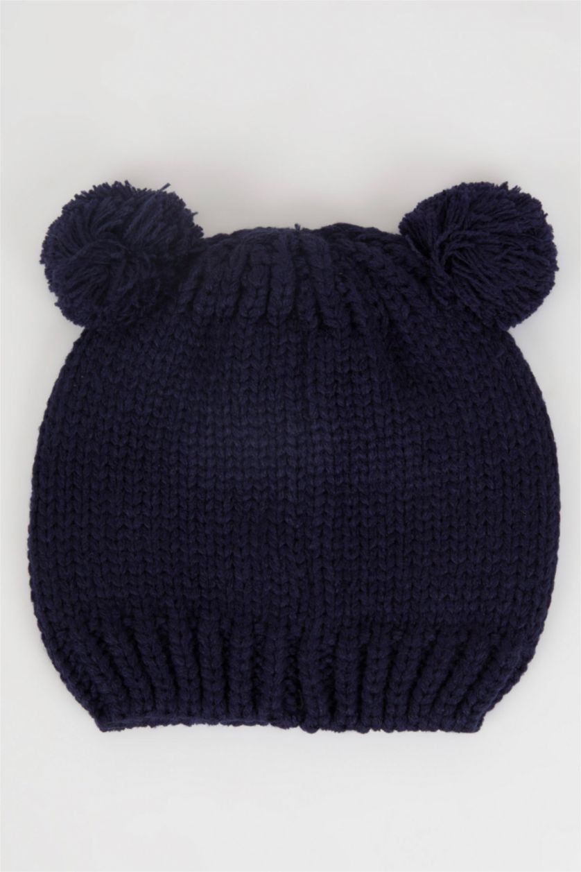 BABY BOY NAVY Baby Boy Pompom Knitwear Beret