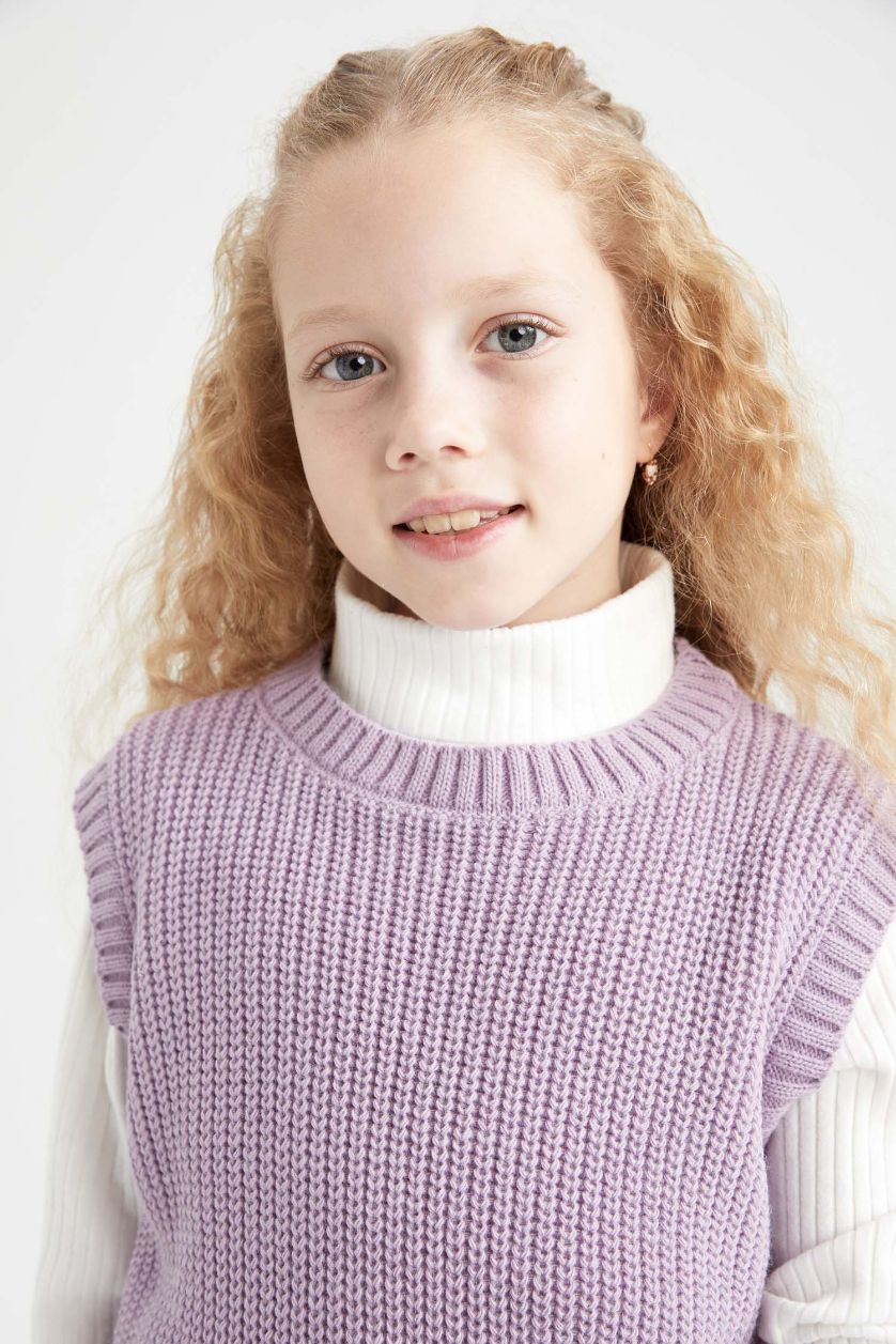 GIRLS & TEENS Light Lilac Girl Crew Neck Knitwear Sweater