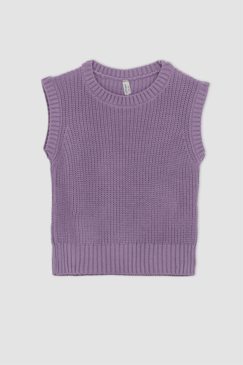 GIRLS & TEENS Light Lilac Girl Crew Neck Knitwear Sweater