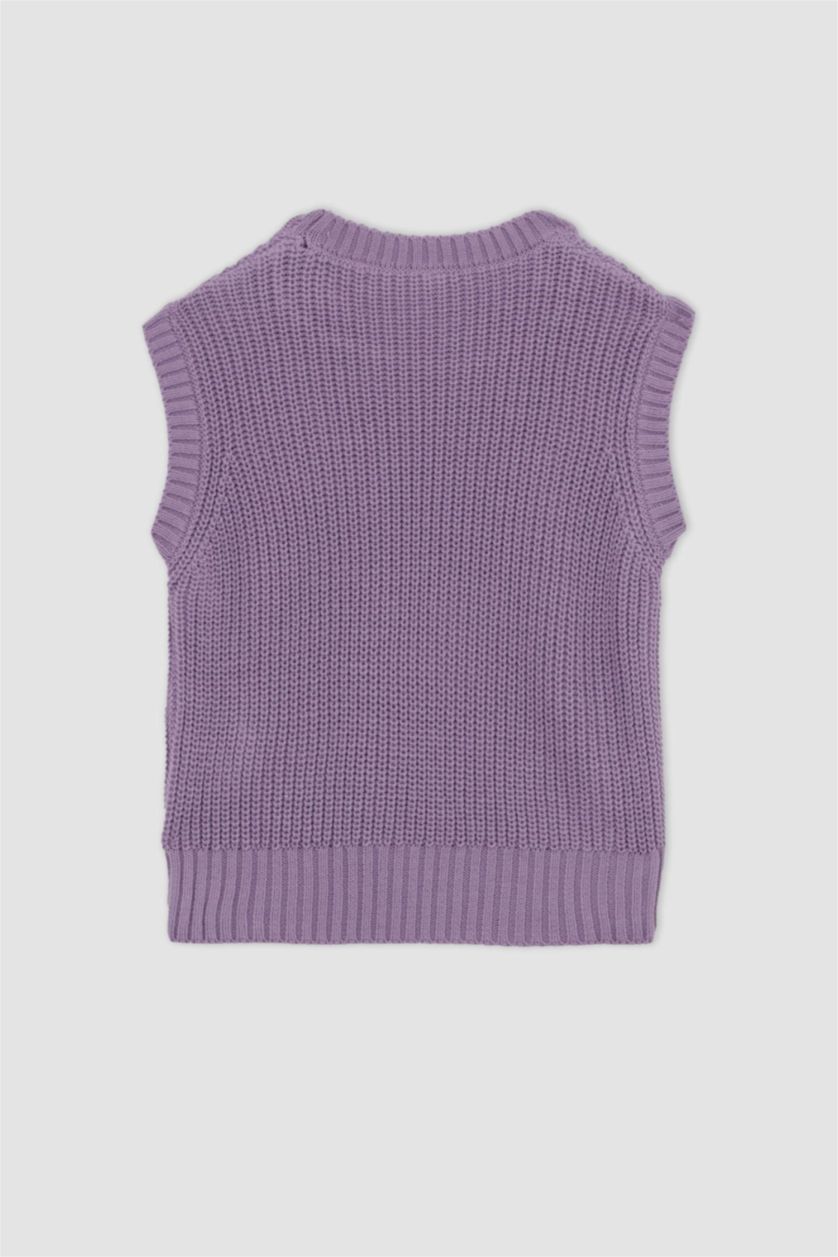 GIRLS & TEENS Light Lilac Girl Crew Neck Knitwear Sweater