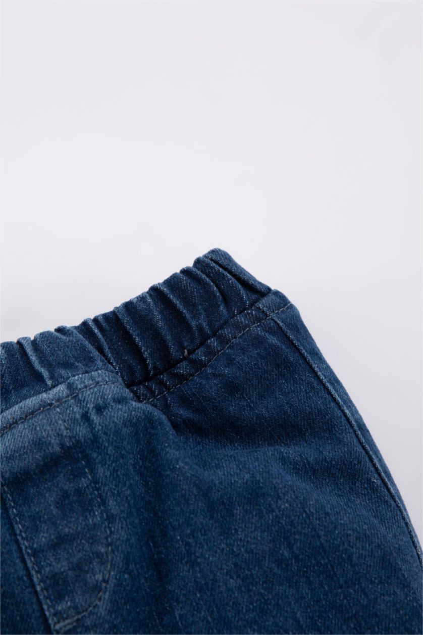 BABY BOY Dark Blue Baby Boy Pocketed Leg Fleece Lined Jeans