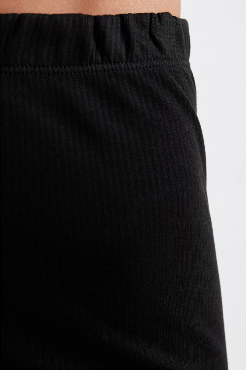 WOMAN Black Fall In Love Slim Fit Thermal Underwear Bottom