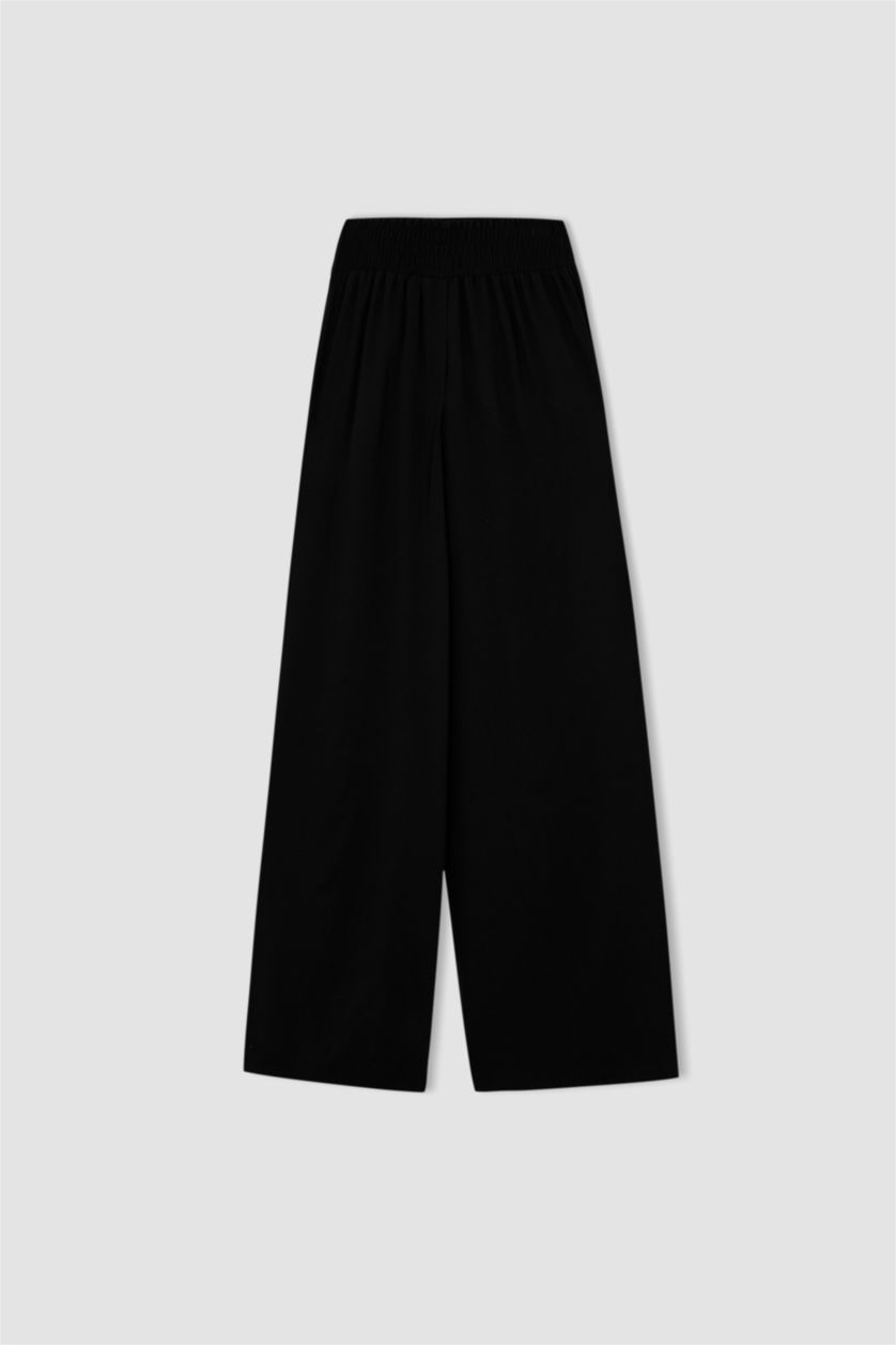 Kadın Siyah Wıde Leg Pantolon