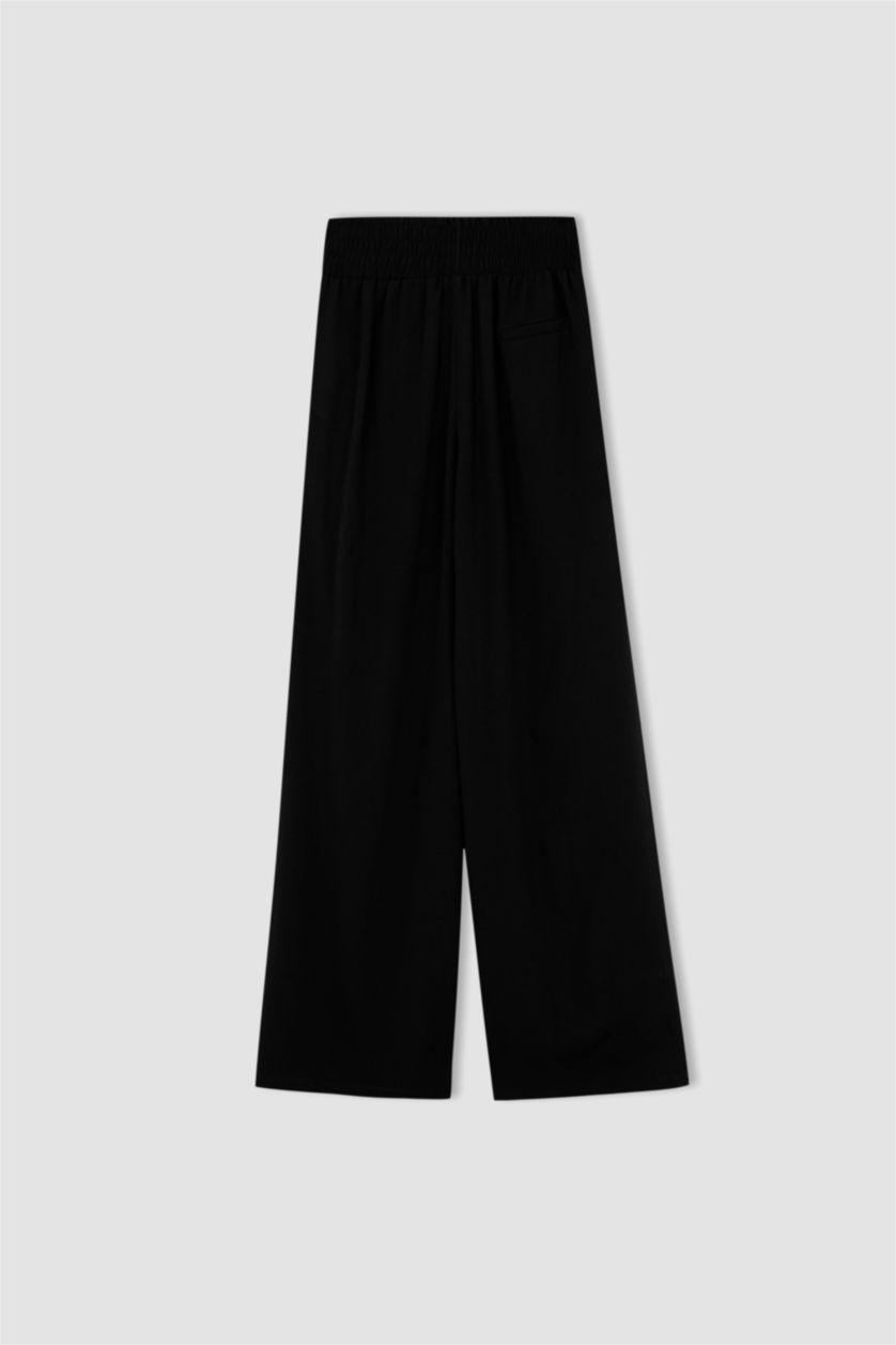 Kadın Siyah Wıde Leg Pantolon