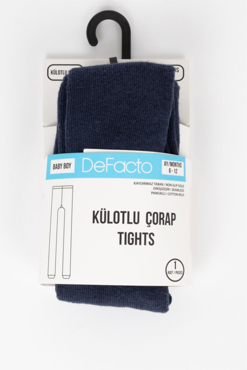 Erkek Bebek Lacivert Erkek Bebek Pamuklu Külotlu Çorap