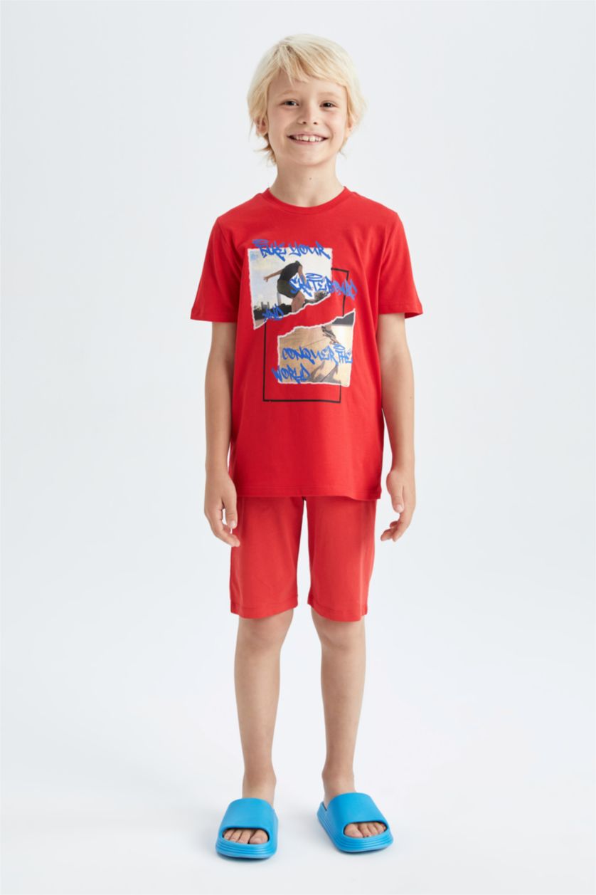 BOYS & TEENS Red Regular Fit Short Sleeve T-Shirt
