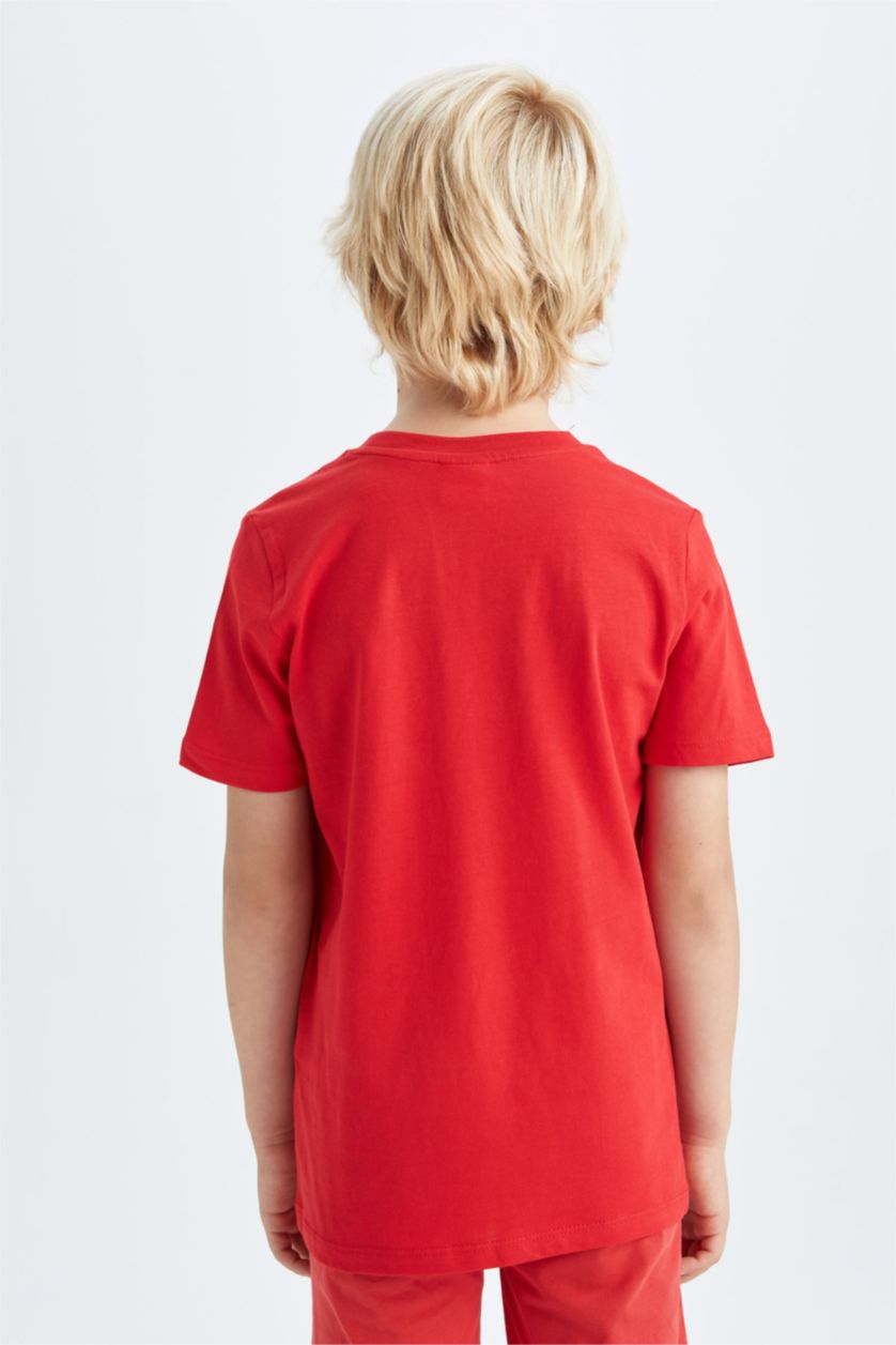 BOYS & TEENS Red Regular Fit Short Sleeve T-Shirt