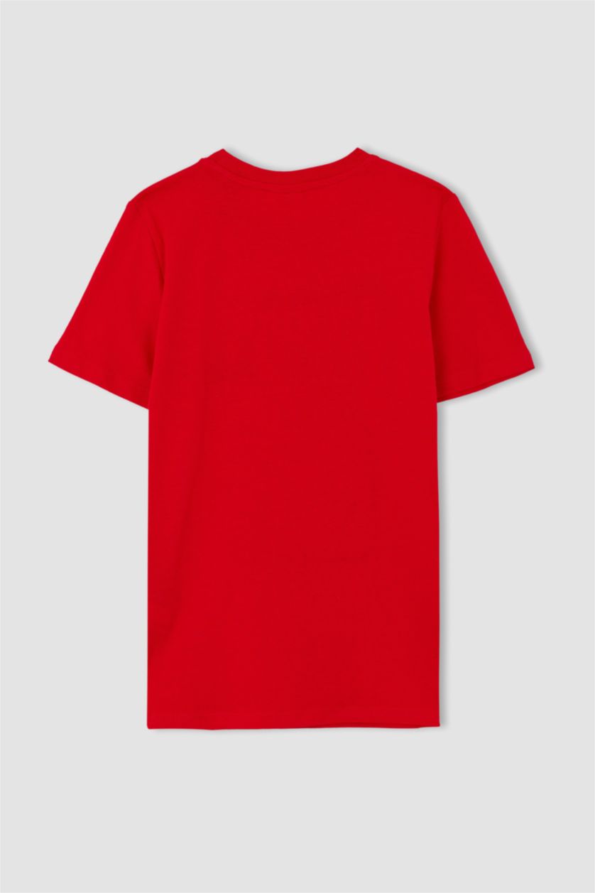 BOYS & TEENS Red Regular Fit Short Sleeve T-Shirt