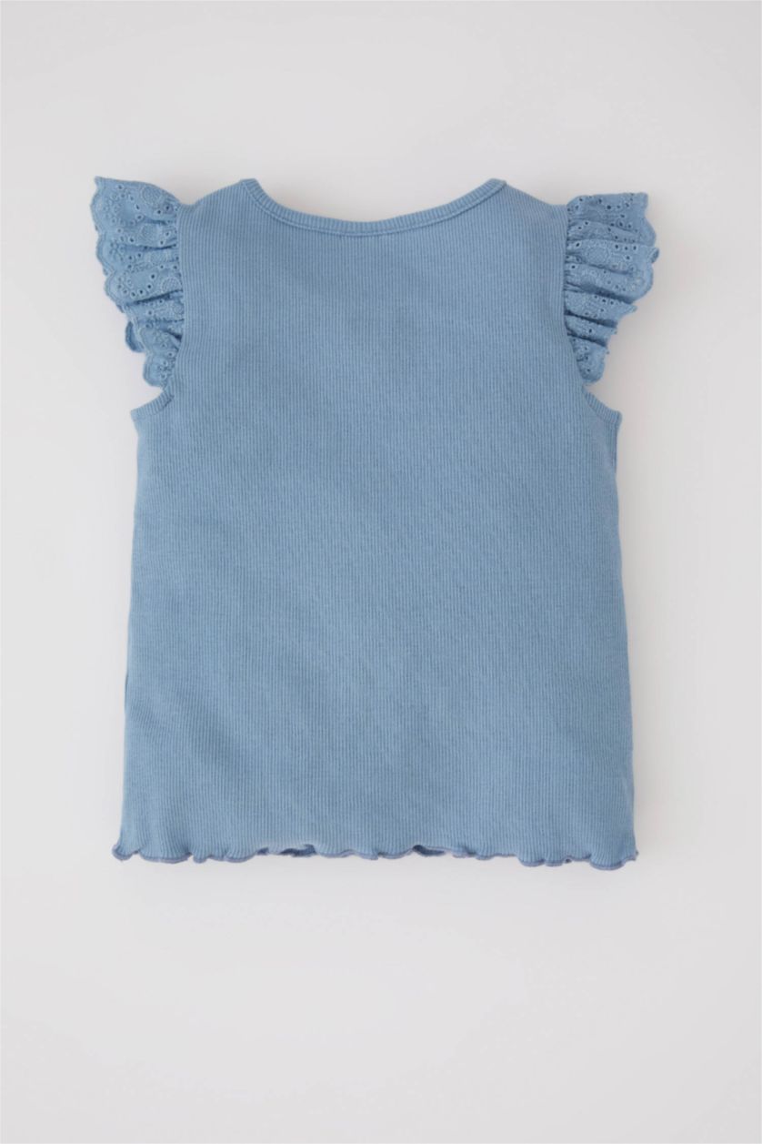 Baby Girl Light Blue Regular Fit Short Sleeve T-Shirt