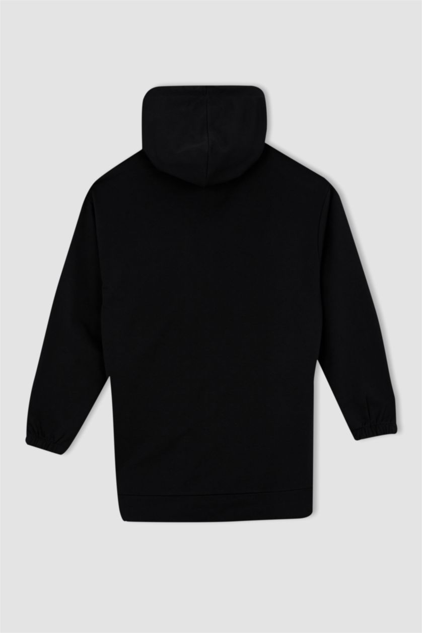 WOMAN Black Relax Fit Hooded Cardigan